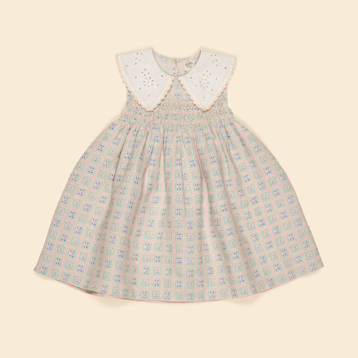 Apolina, Cornelia Sleeveless Smock Dress in Rosepanel Mint – CouCou