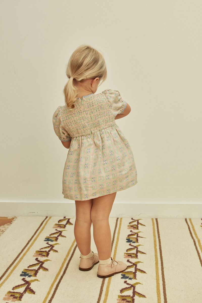Apolina, Baby Noemi Dress in Rosepanel Mint – CouCou