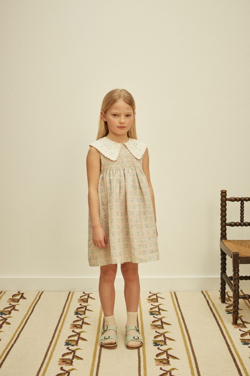 Apolina, Cornelia Sleeveless Smock Dress in Rosepanel Mint – CouCou