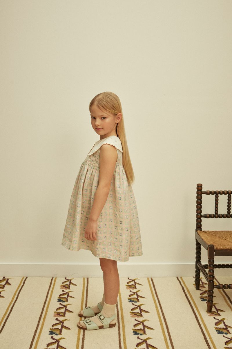 Apolina, Cornelia Sleeveless Smock Dress in Rosepanel Mint – CouCou