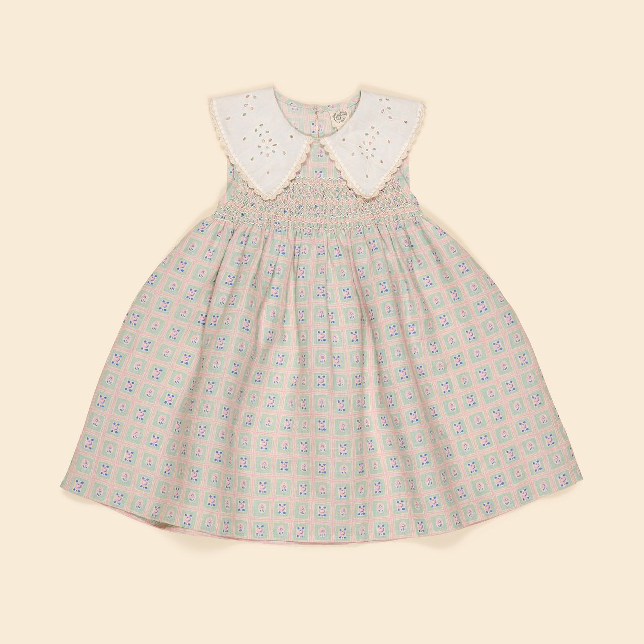 Apolina, Cornelia Sleeveless Smock Dress in Rosepanel Mint – CouCou