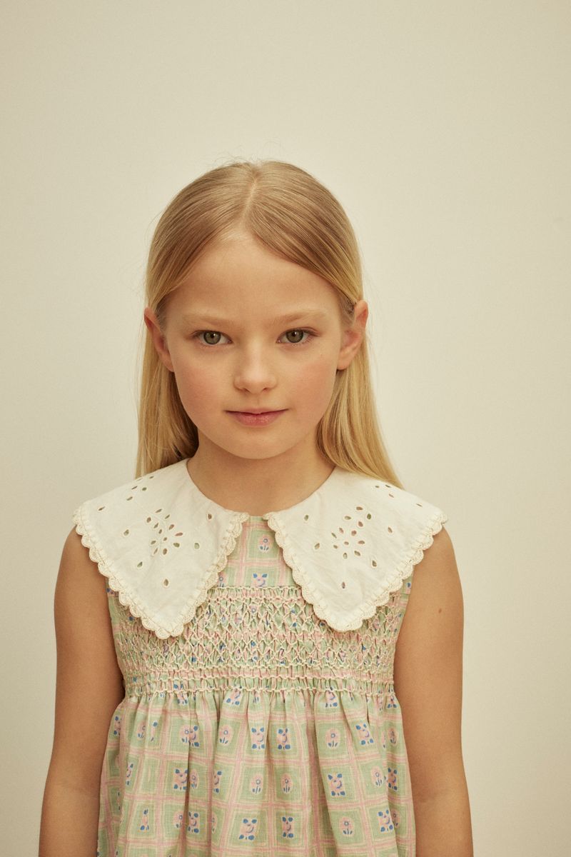 Apolina, Cornelia Sleeveless Smock Dress in Rosepanel Mint – CouCou